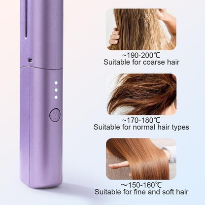 Rechargeable Mini Hair Straightener/Cordless Adjustable Hot Comb