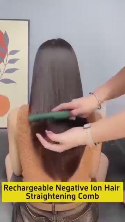 Rechargeable Mini Hair Straightener/Cordless Adjustable Hot Comb